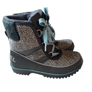 Sorel‎ Tivoli Faux Fur Lace-Up Boots Size 6